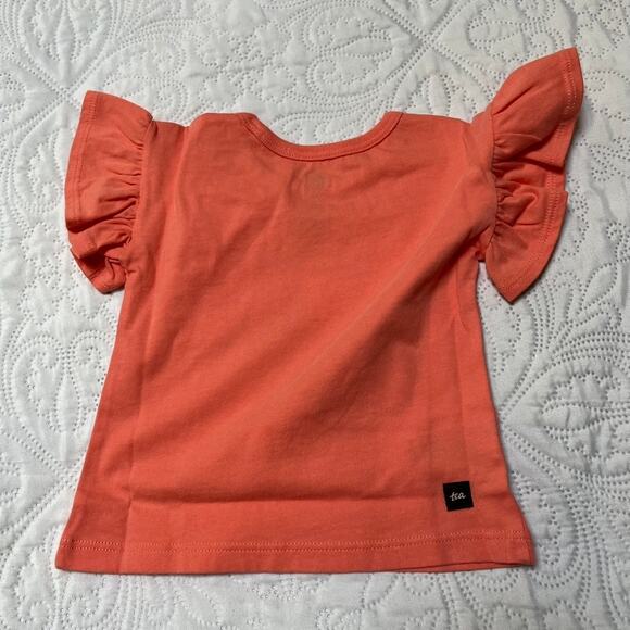 NWT Tea Collection Flutter Sleeve Baby Top 3-6m - Picture 3 of 4